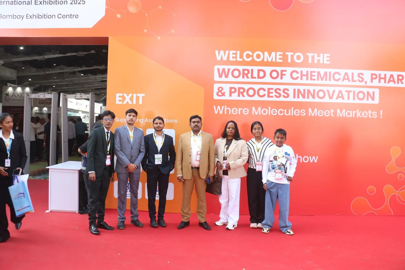 Product display at a pharma exhibition