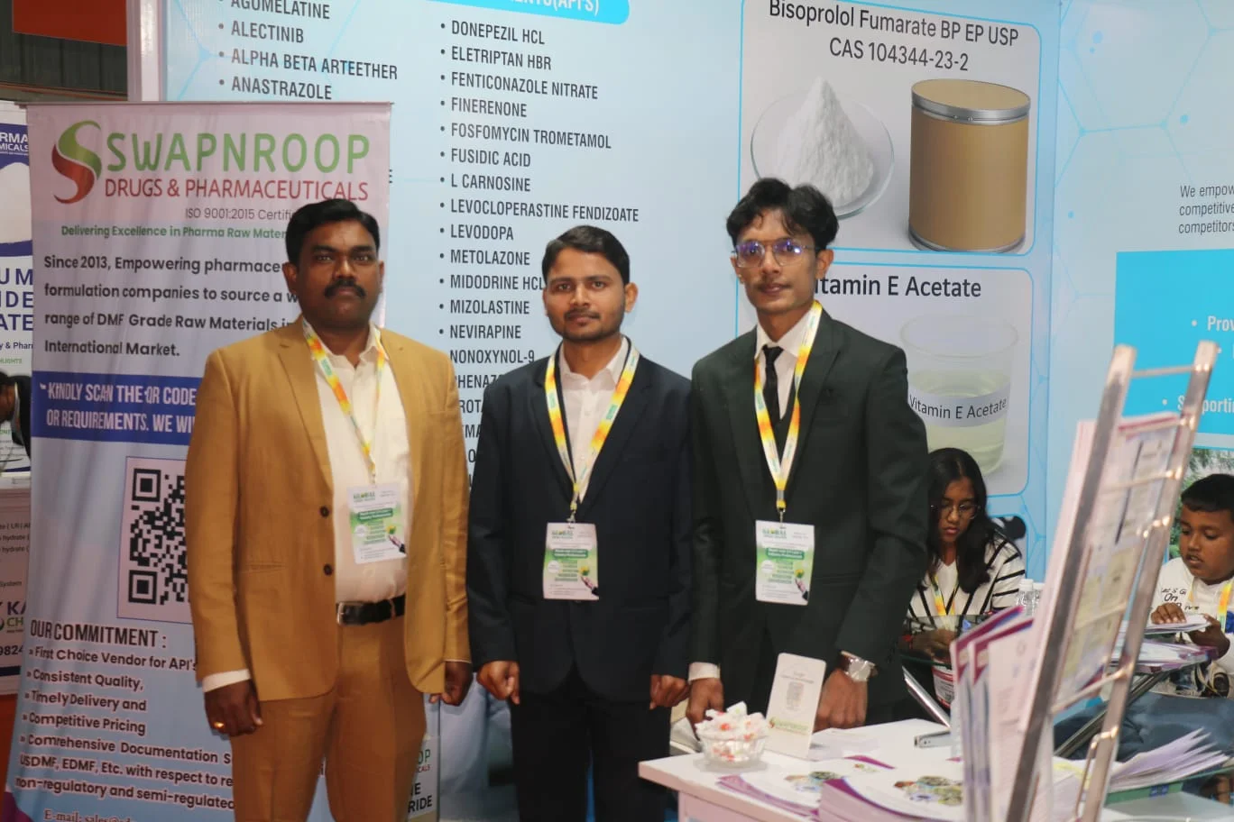 Business meeting at Swapnroop exhibition stall