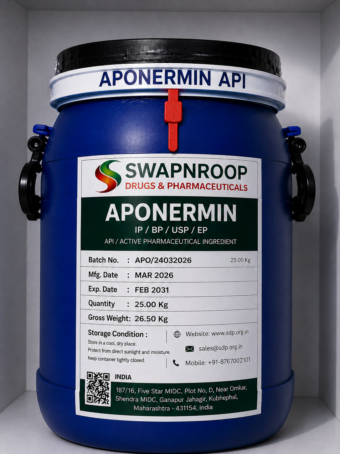 Aponermin API Manufacturer Maharashtra India
