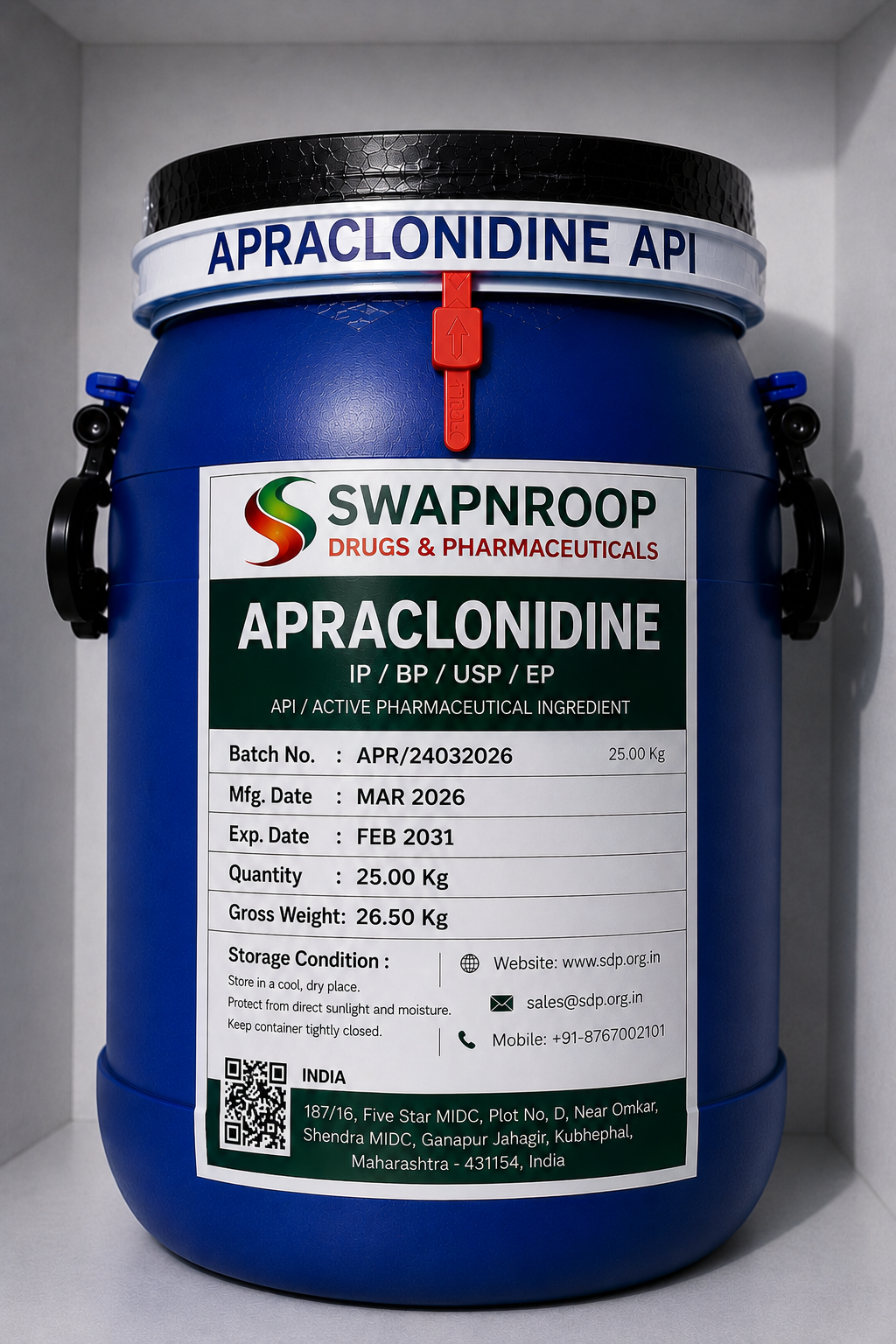 Apraclonidine API Manufacturer Maharashtra India