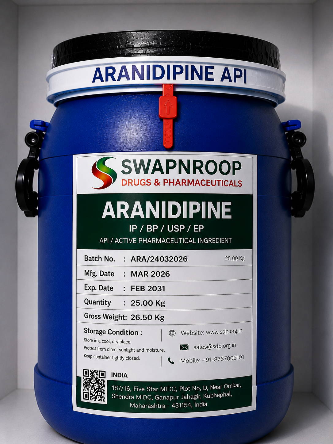 Aranidipine API Manufacturer Maharashtra India