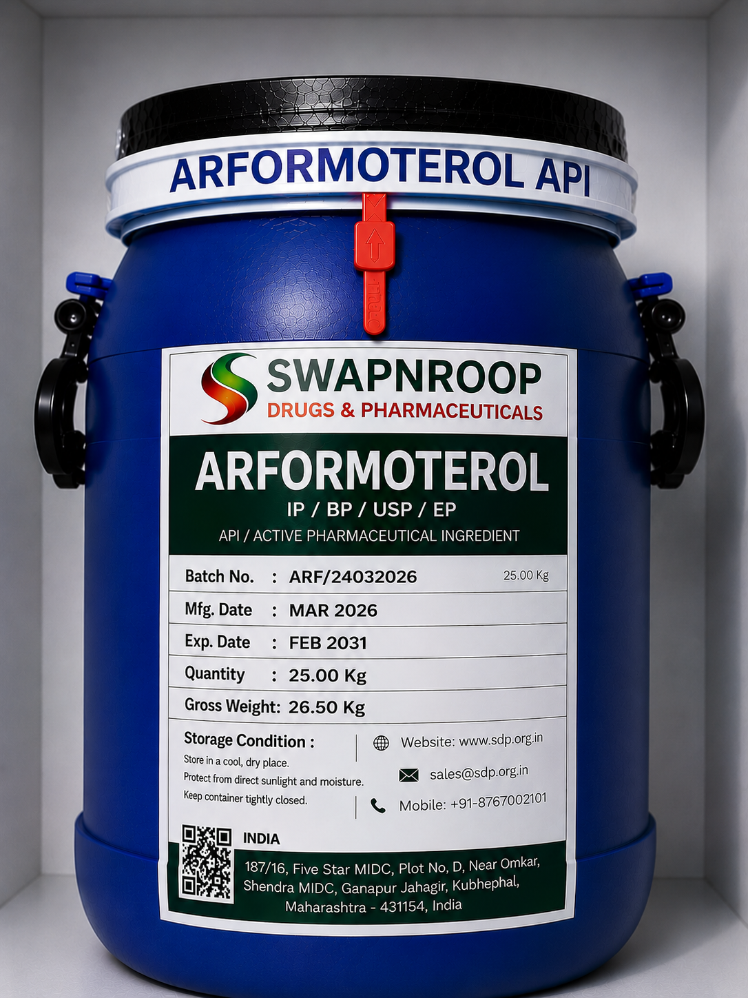 Arformoterol API Manufacturer Maharashtra India