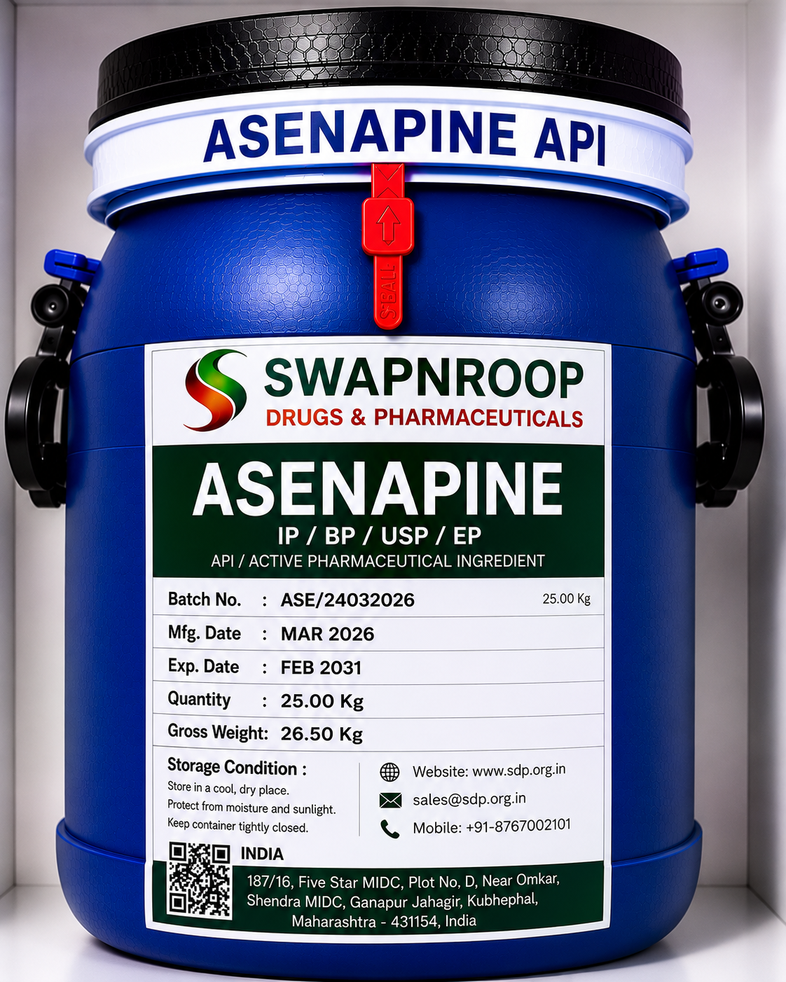 Asenapine API Manufacturer Maharashtra India