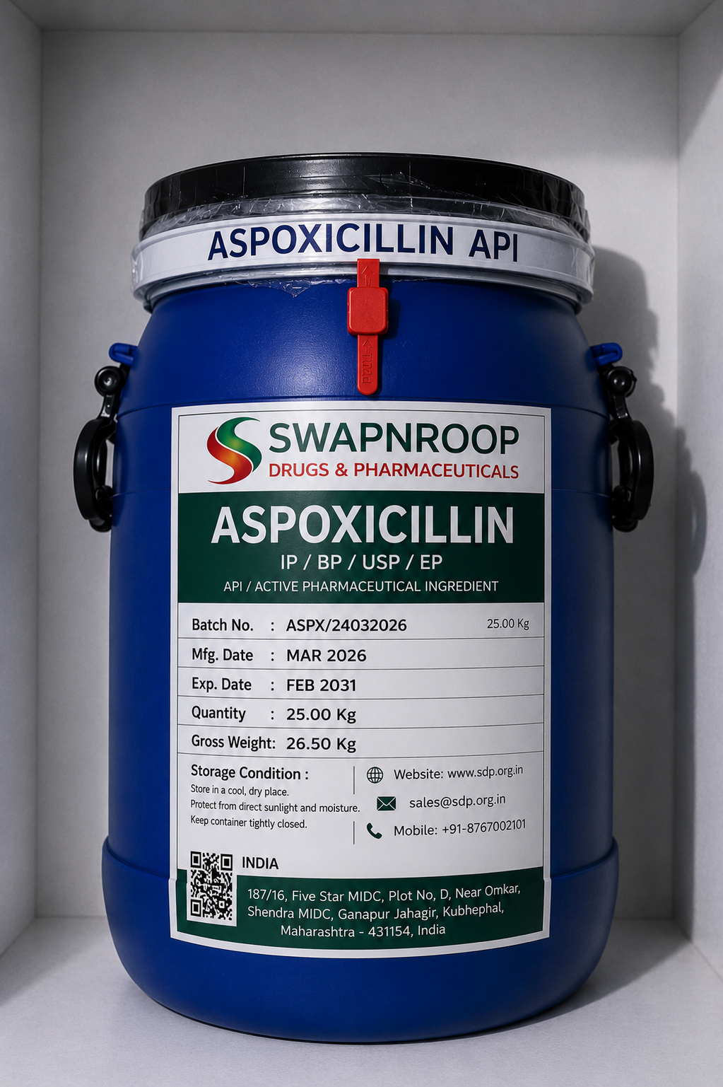 Aspoxicillin API Manufacturer Maharashtra India
