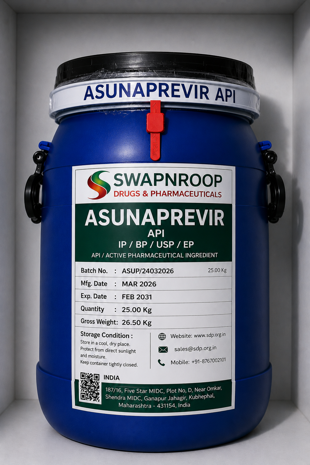 Asunaprevir API Manufacturer Maharashtra India