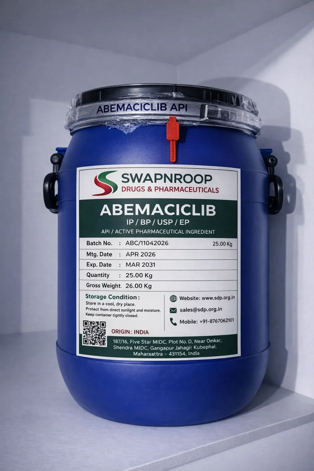 Abemaciclib API Manufacturer and Bulk Supplier in Maharashtra, India – Swapnroop Pharma