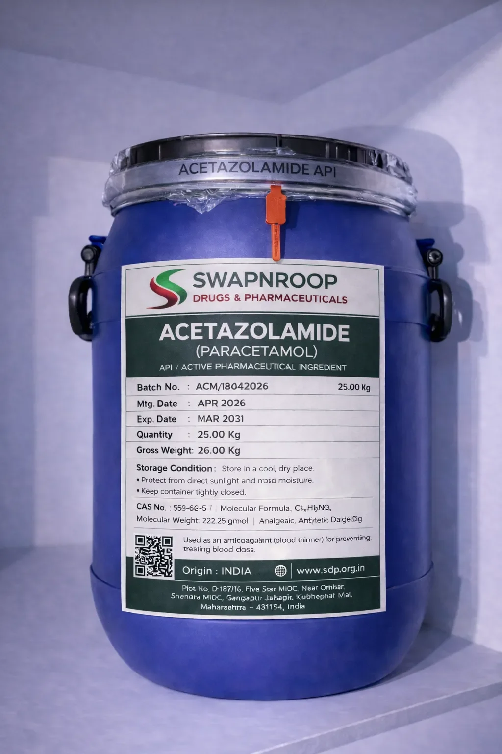 Acetazolamide API