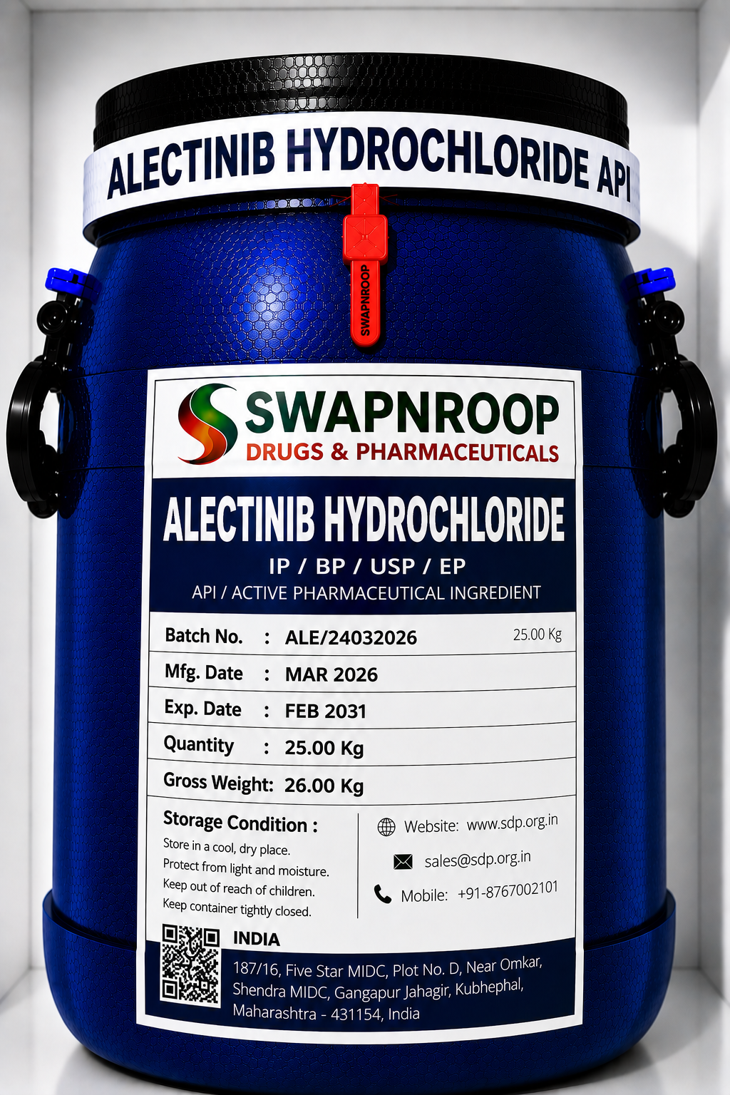 Alectinib Hydrochloride API Manufacturer India