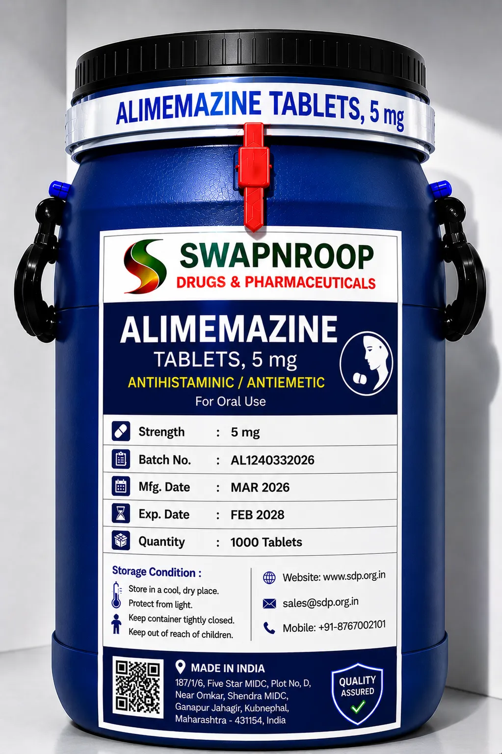 ALIMEMAZINE / TRIMEPRAZINE TARTRATE API