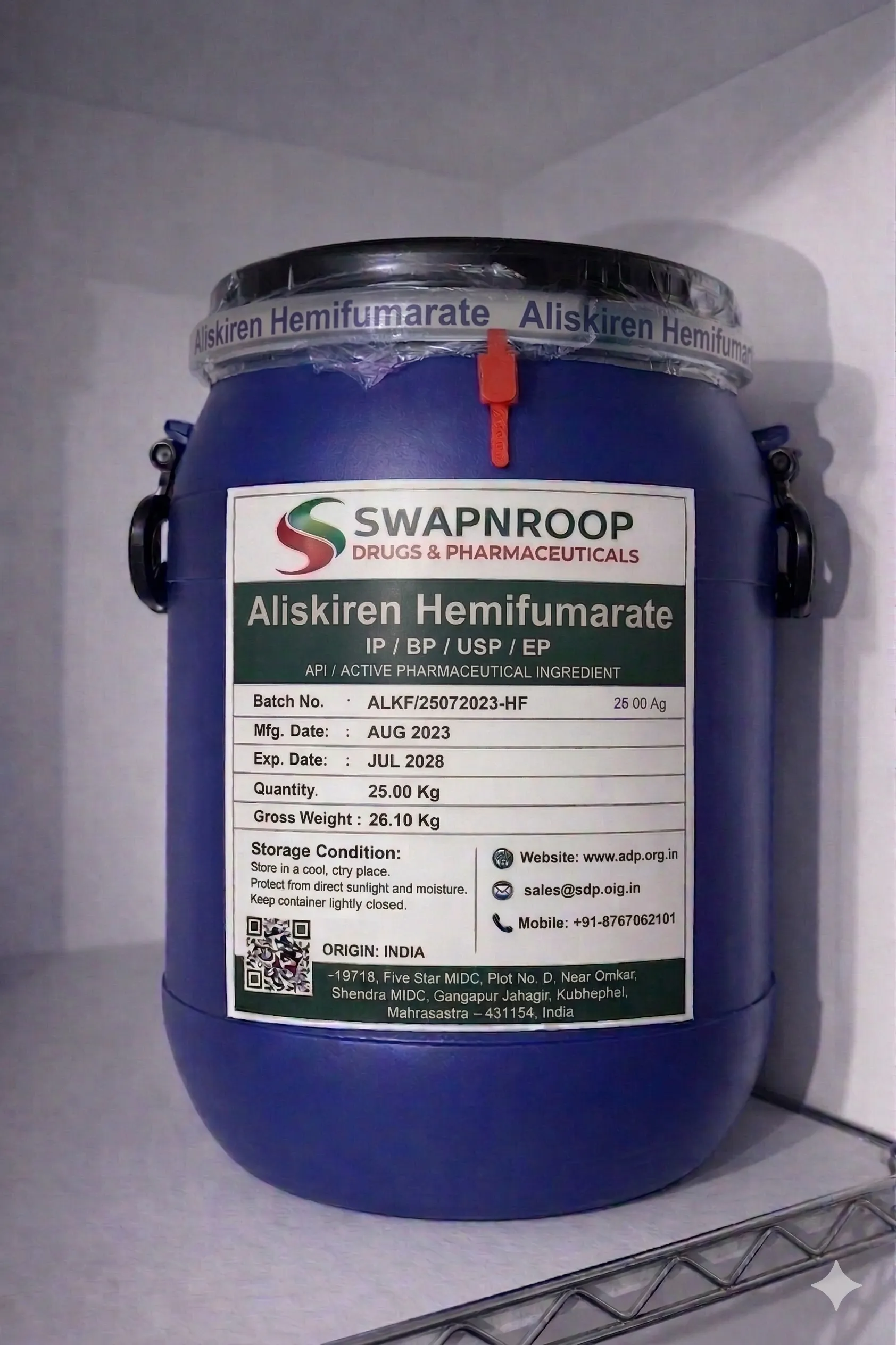 Aliskiren Hemifumarate API