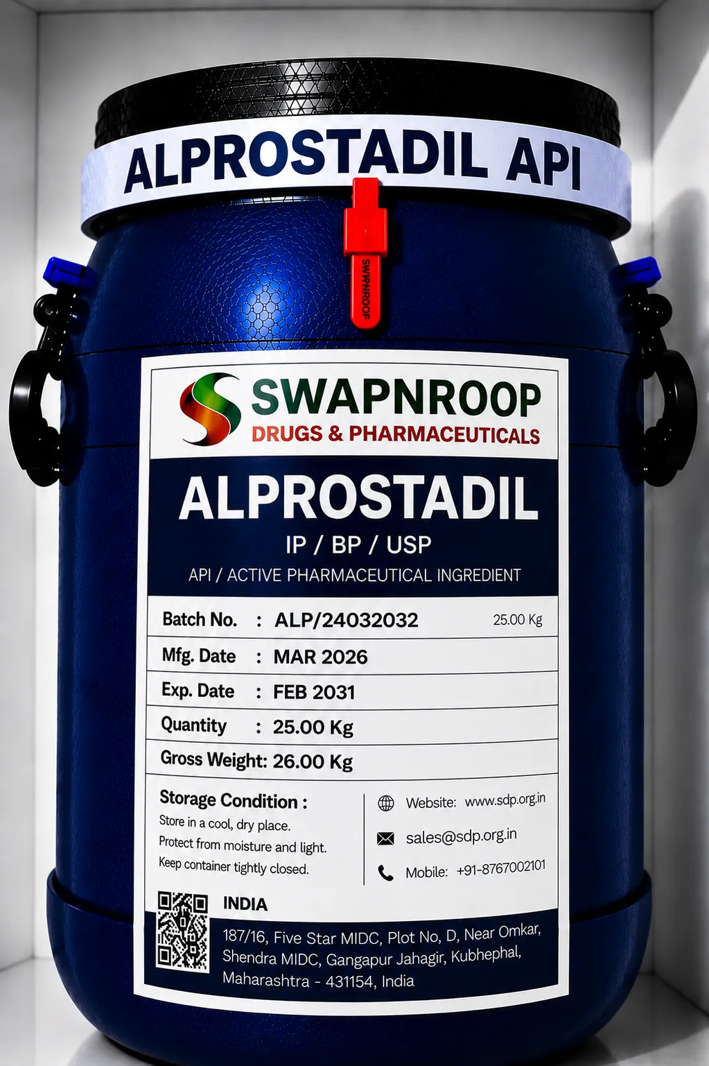 Alprostadil API (IP/BP/EP/USP)