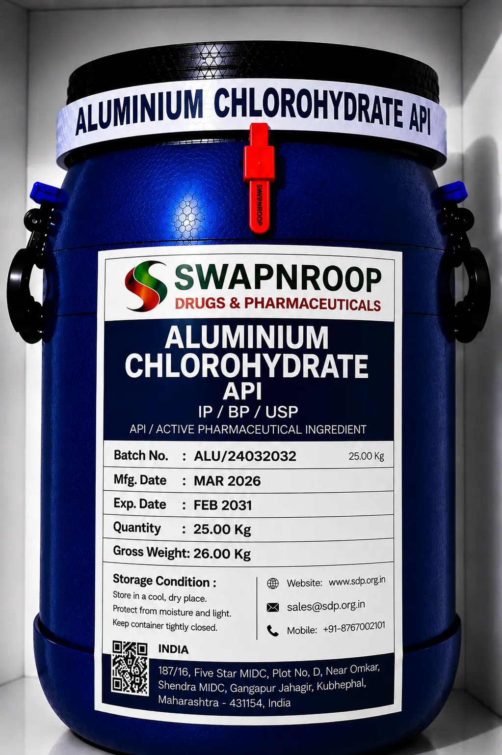 Aluminium Chlorohydrate API (IP/BP/EP/USP)