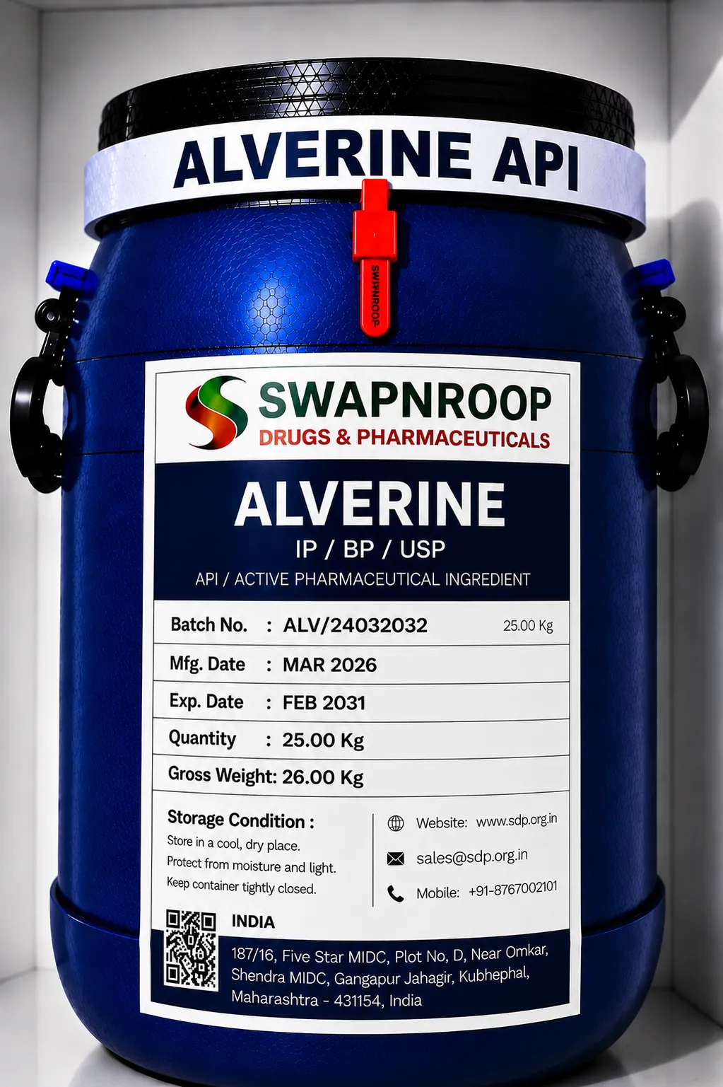 Alverine API (IP/BP/EP/USP)