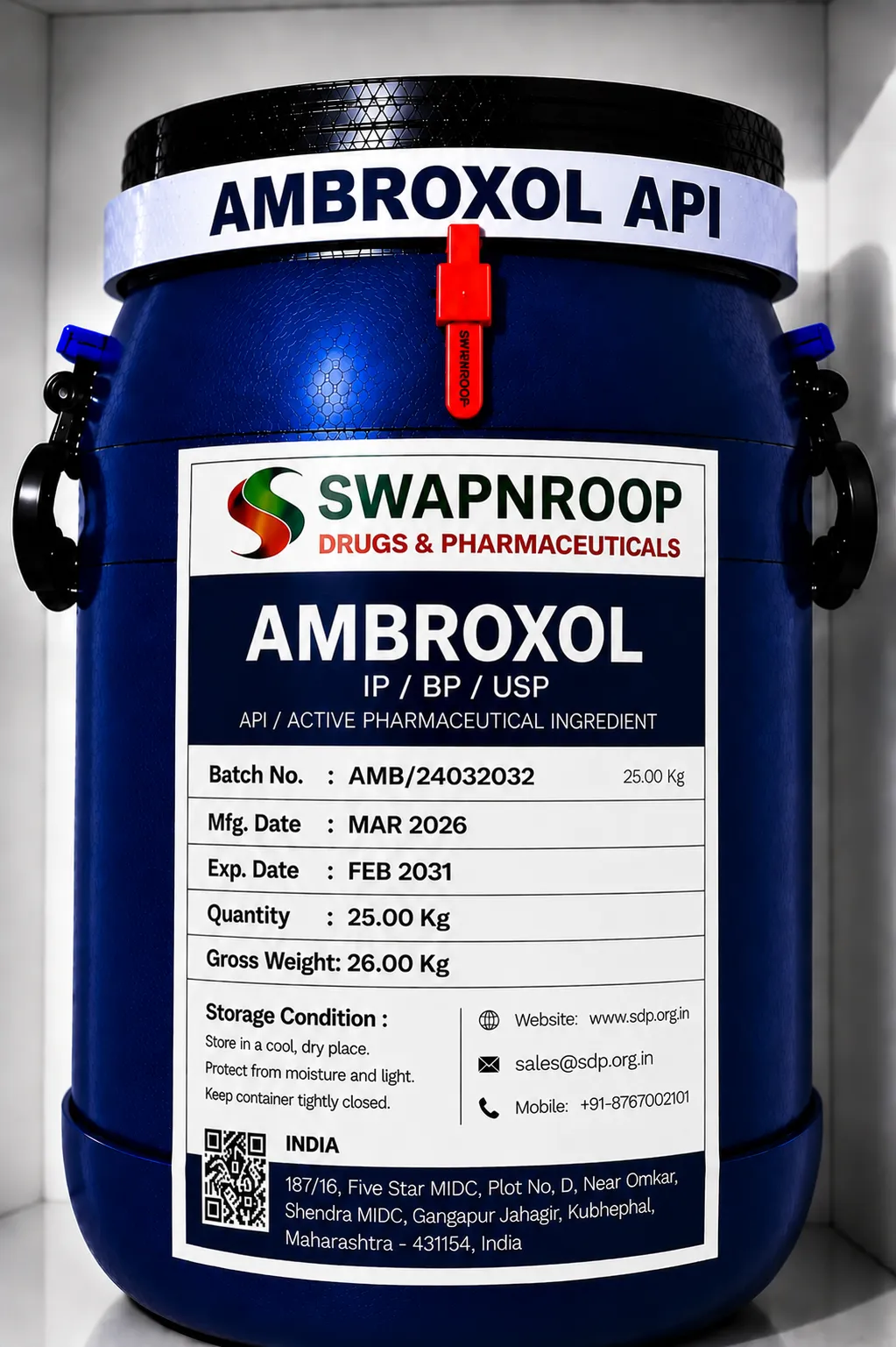 Ambroxol API (IP/BP/EP/USP)