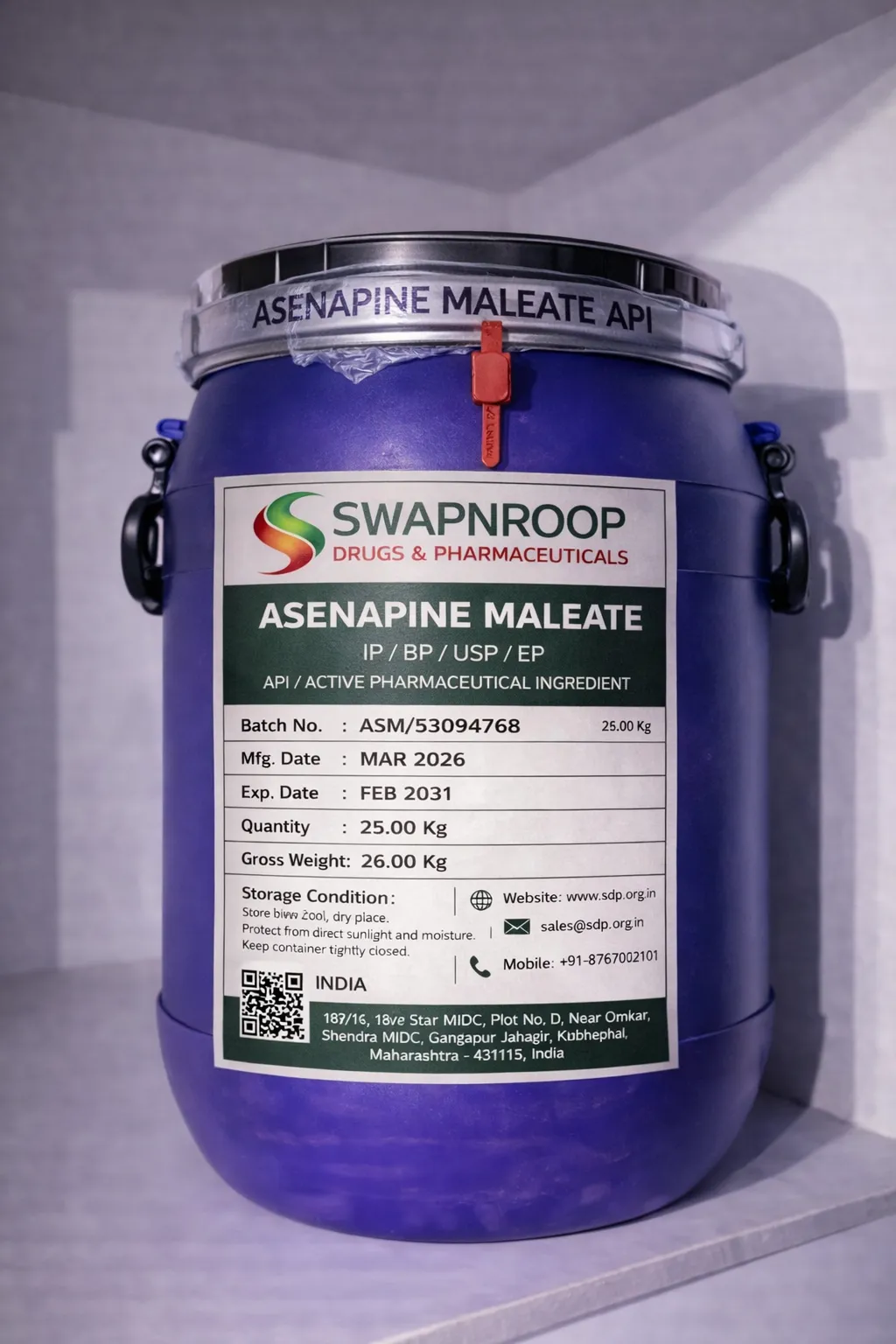 Asenapine Maleate API