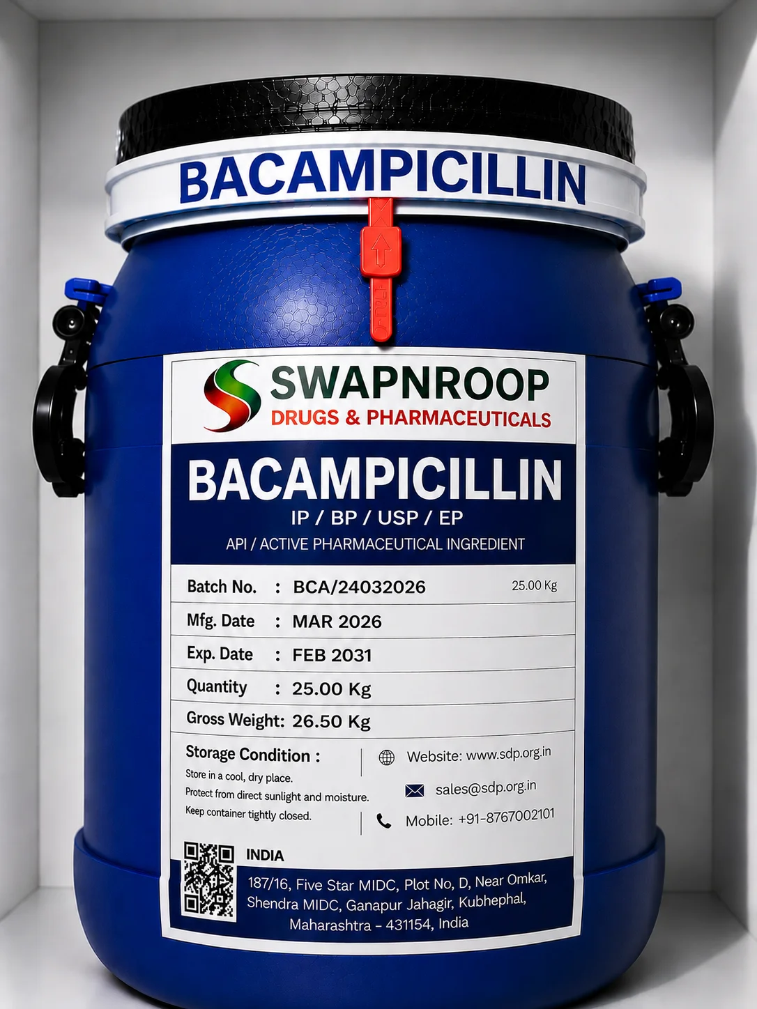 Bacampicillin API Manufacturer India
