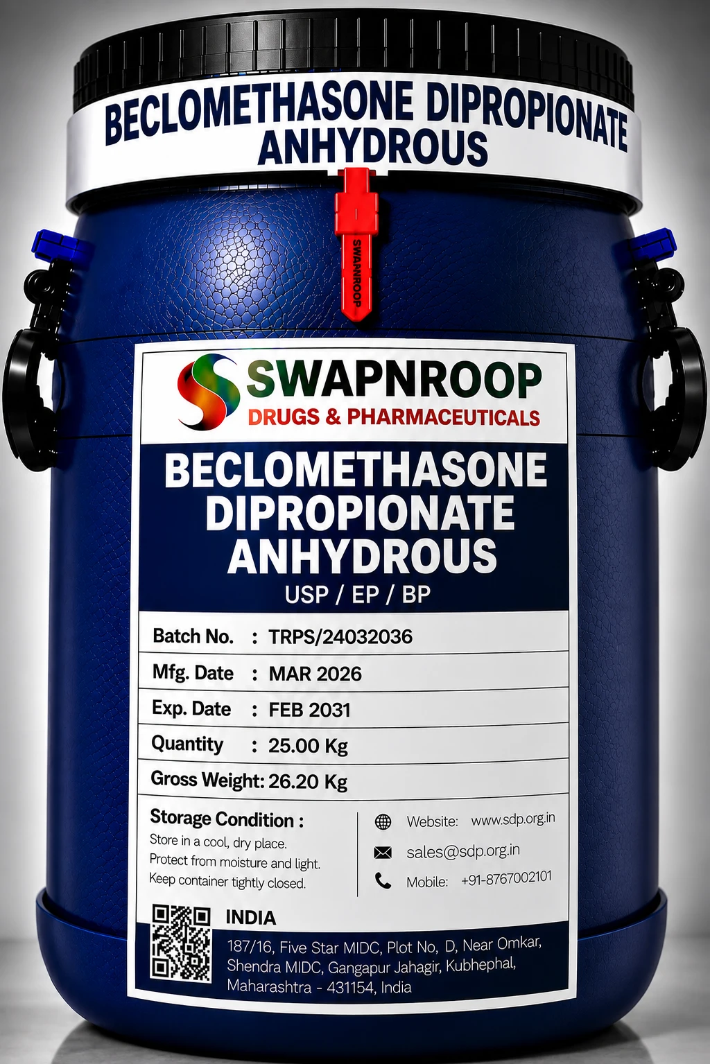 Beclomethasone Dipropionate Anhydrous API Manufacturer India