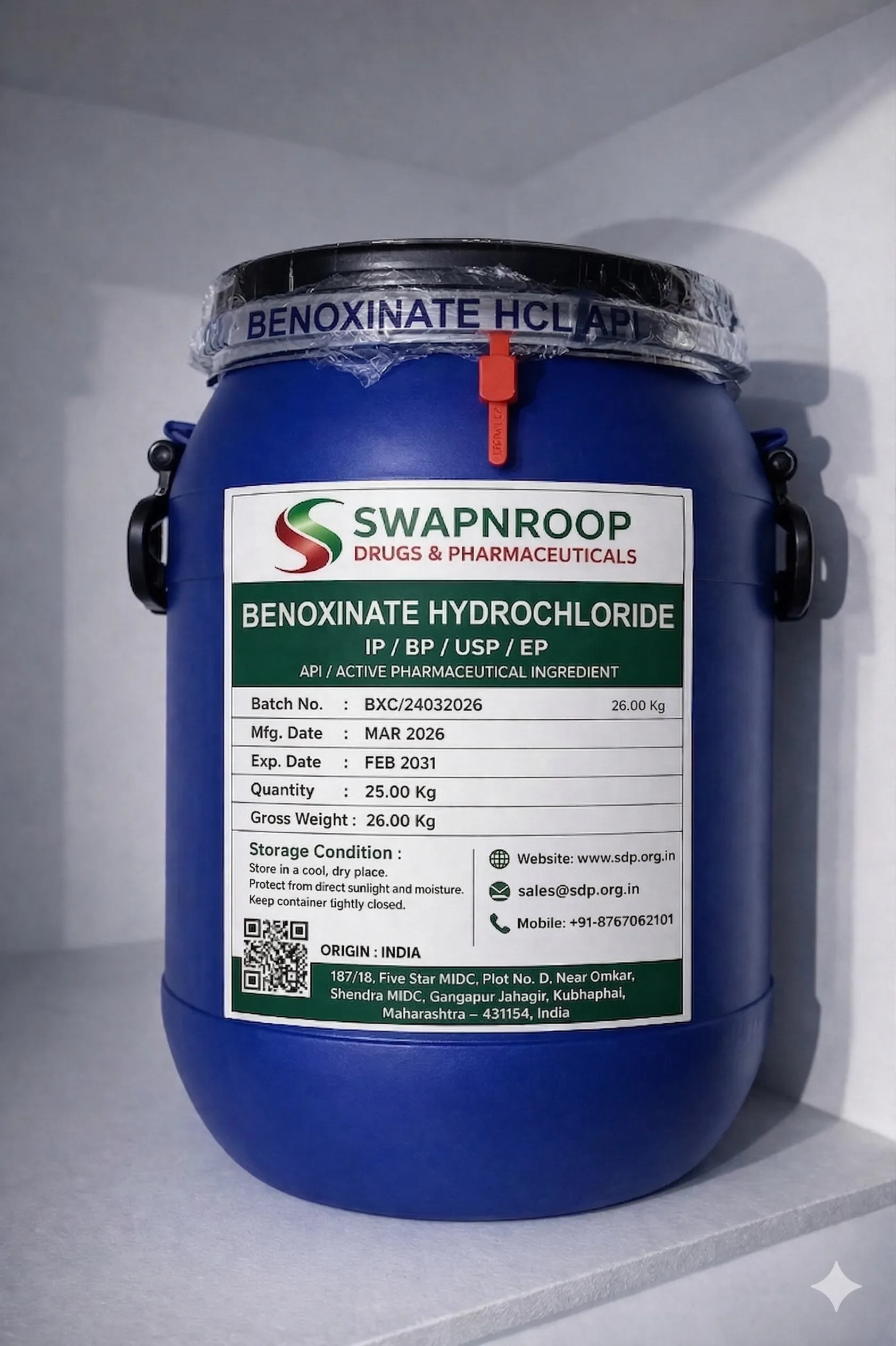 Benoxinate Hydrochloride API