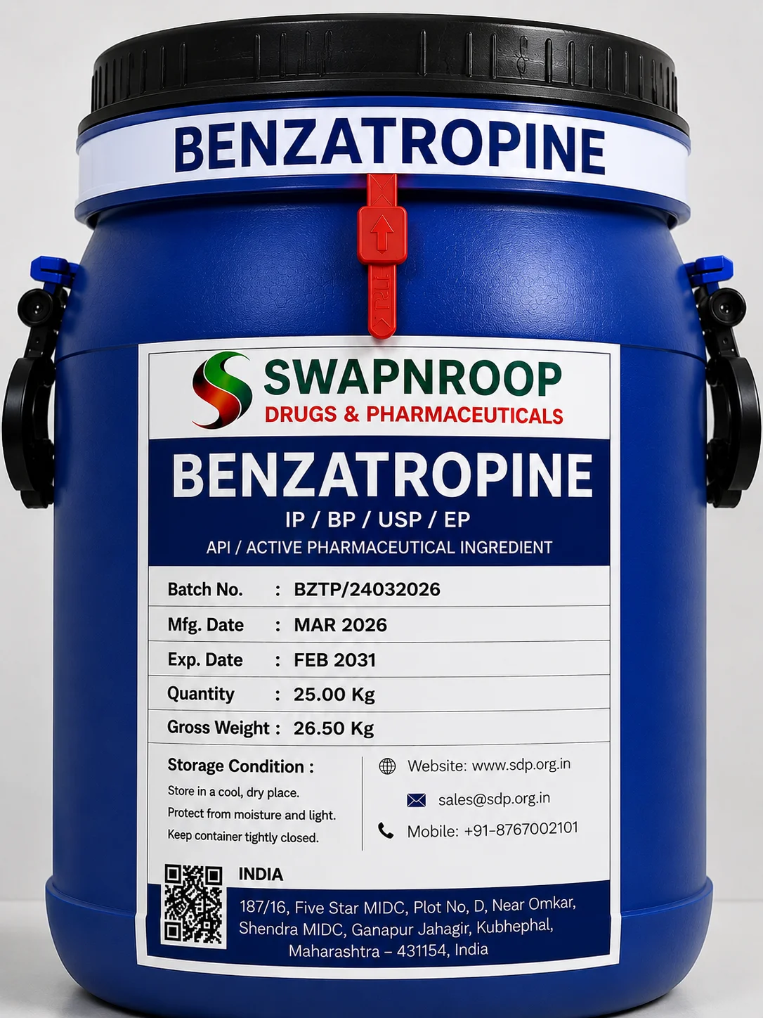 Benzatropine API Manufacturer India