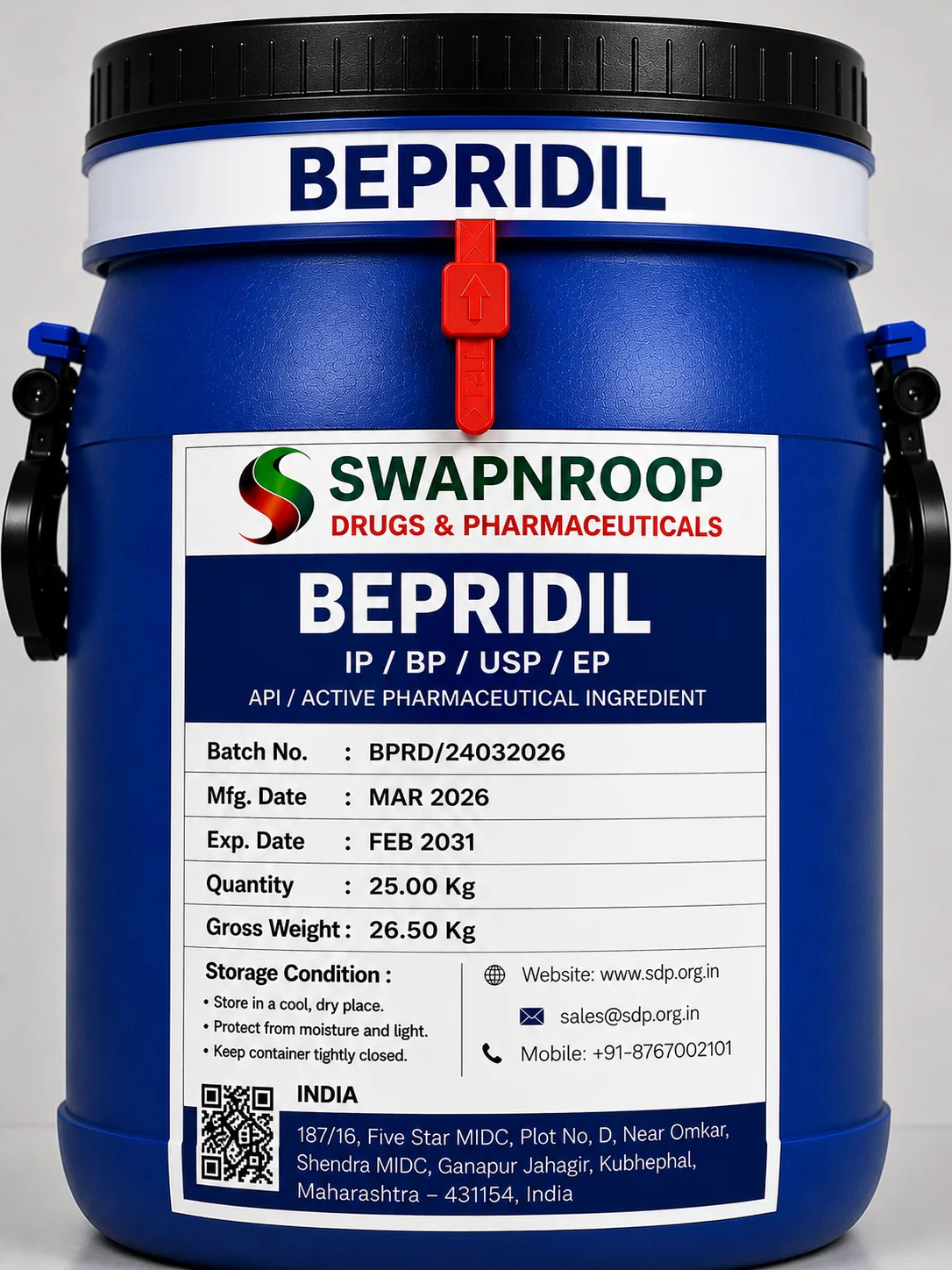 Bepridil API Manufacturer India