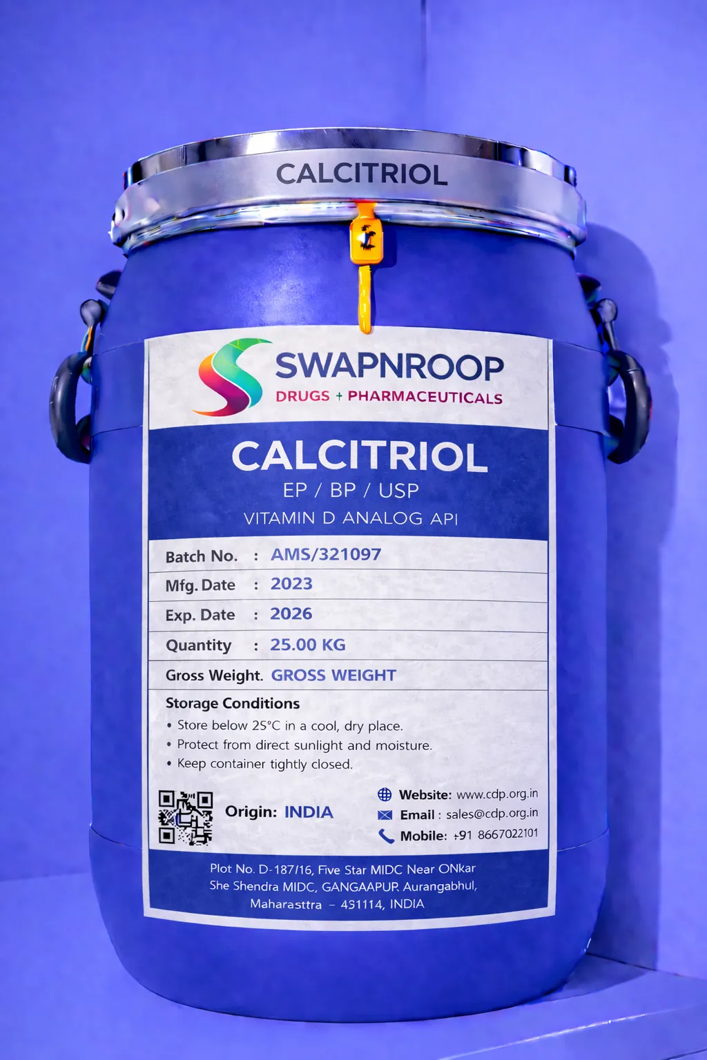 Calcitriol API (IP/BP/EP/USP)