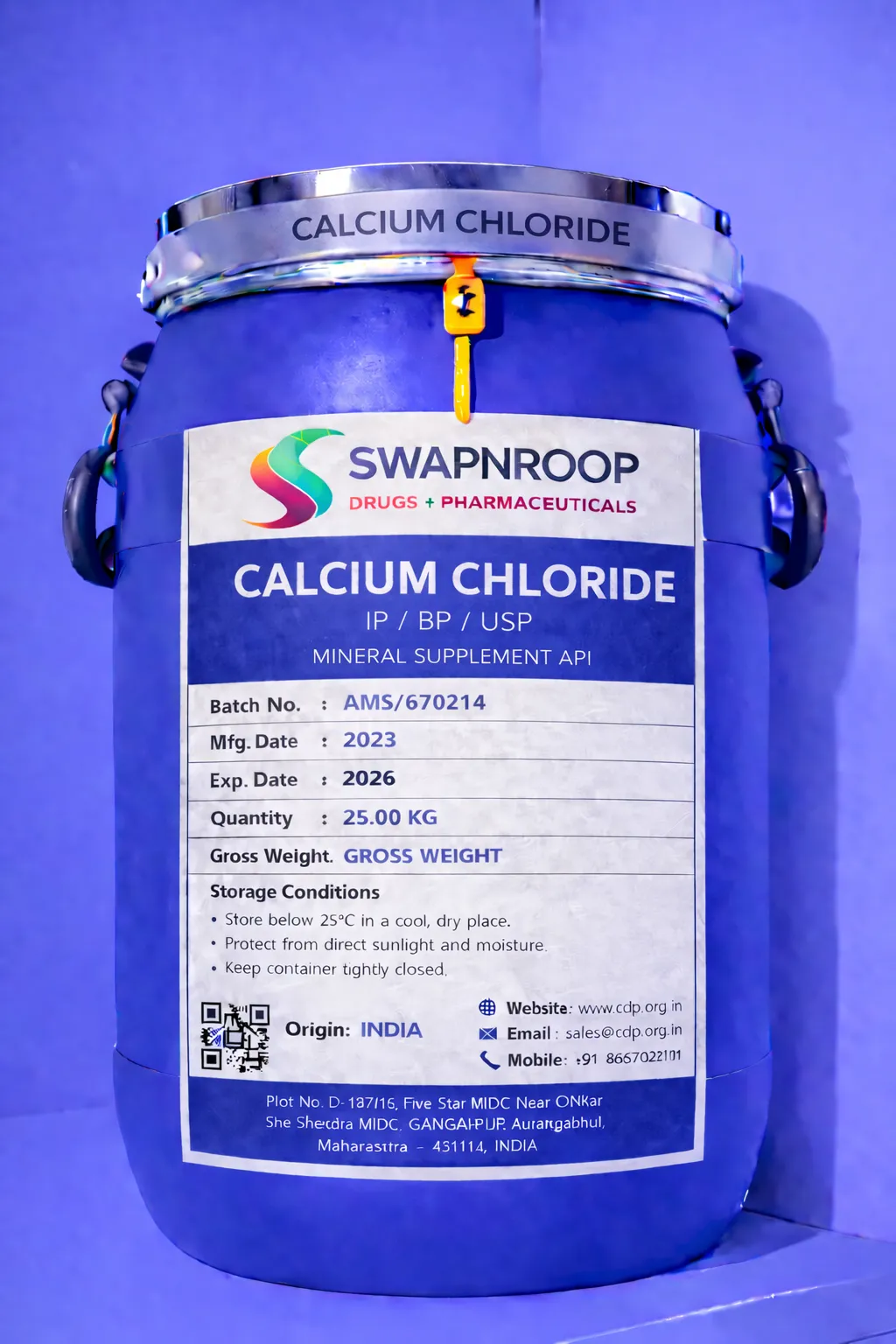 Calcium Chloride API (IP/BP/EP/USP)