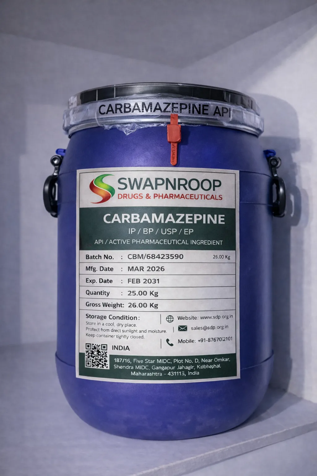 Carbamazepine API (IP/BP/EP/USP)
