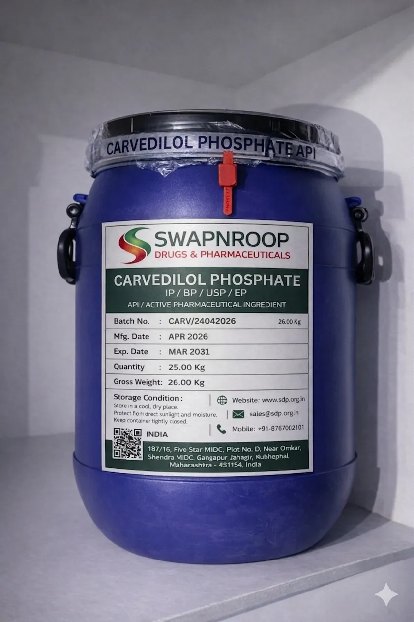 Carvedilol Phosphate API (IP/BP/EP/USP)