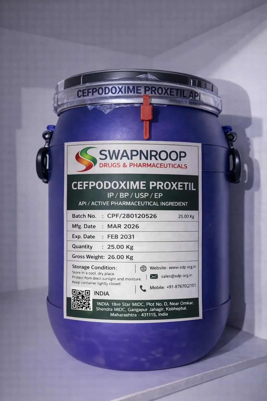 Cefpodoxime Proxetil API (IP/BP/EP/USP)