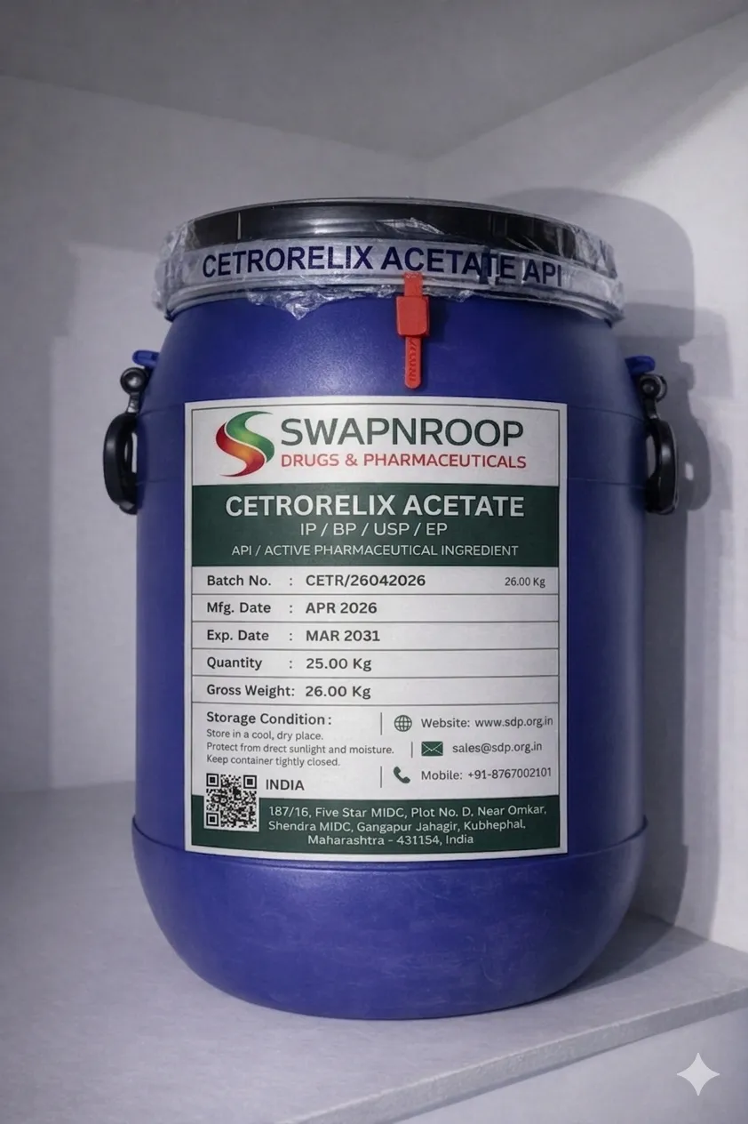 Cetrorelix Acetate API (IP/BP/EP/USP)