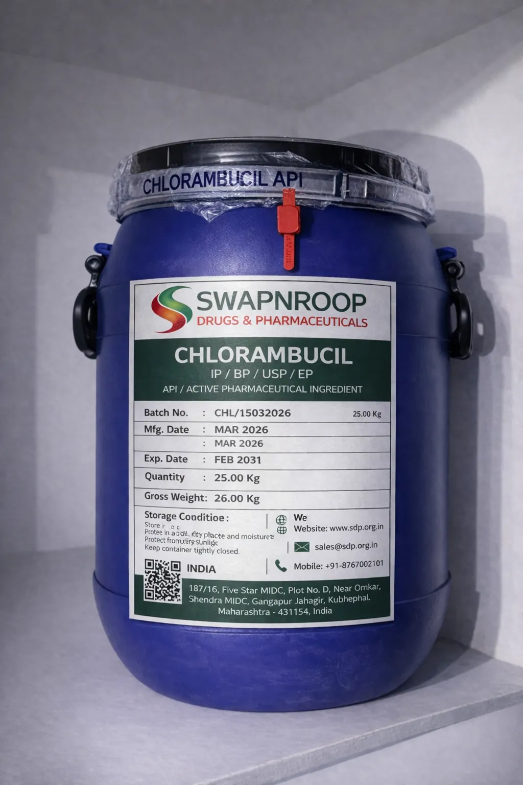 Chlorambucil API (IP/BP/EP/USP)