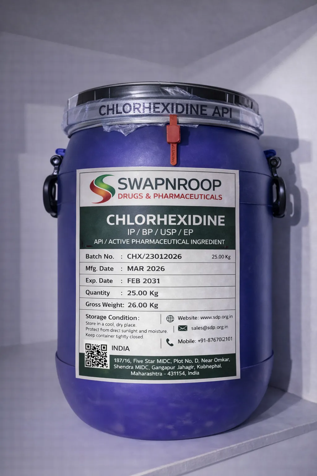 Chlorhexidine API (IP/BP/EP/USP)