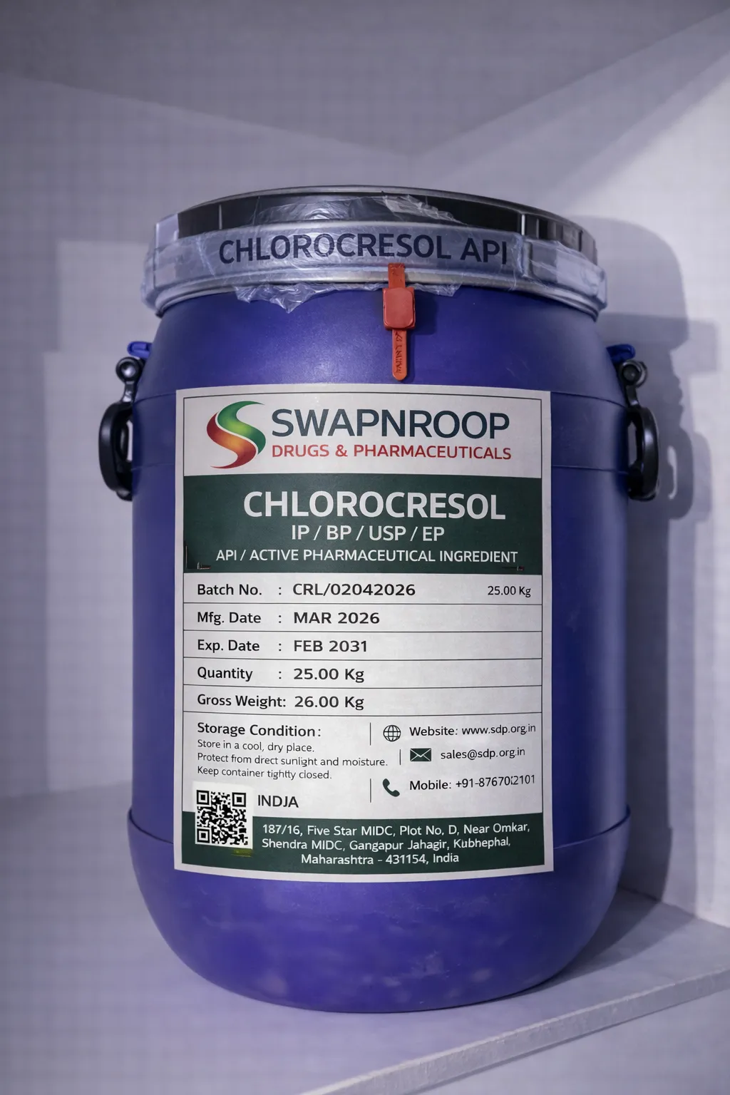 Chlorocresol API (IP/BP/EP/USP)