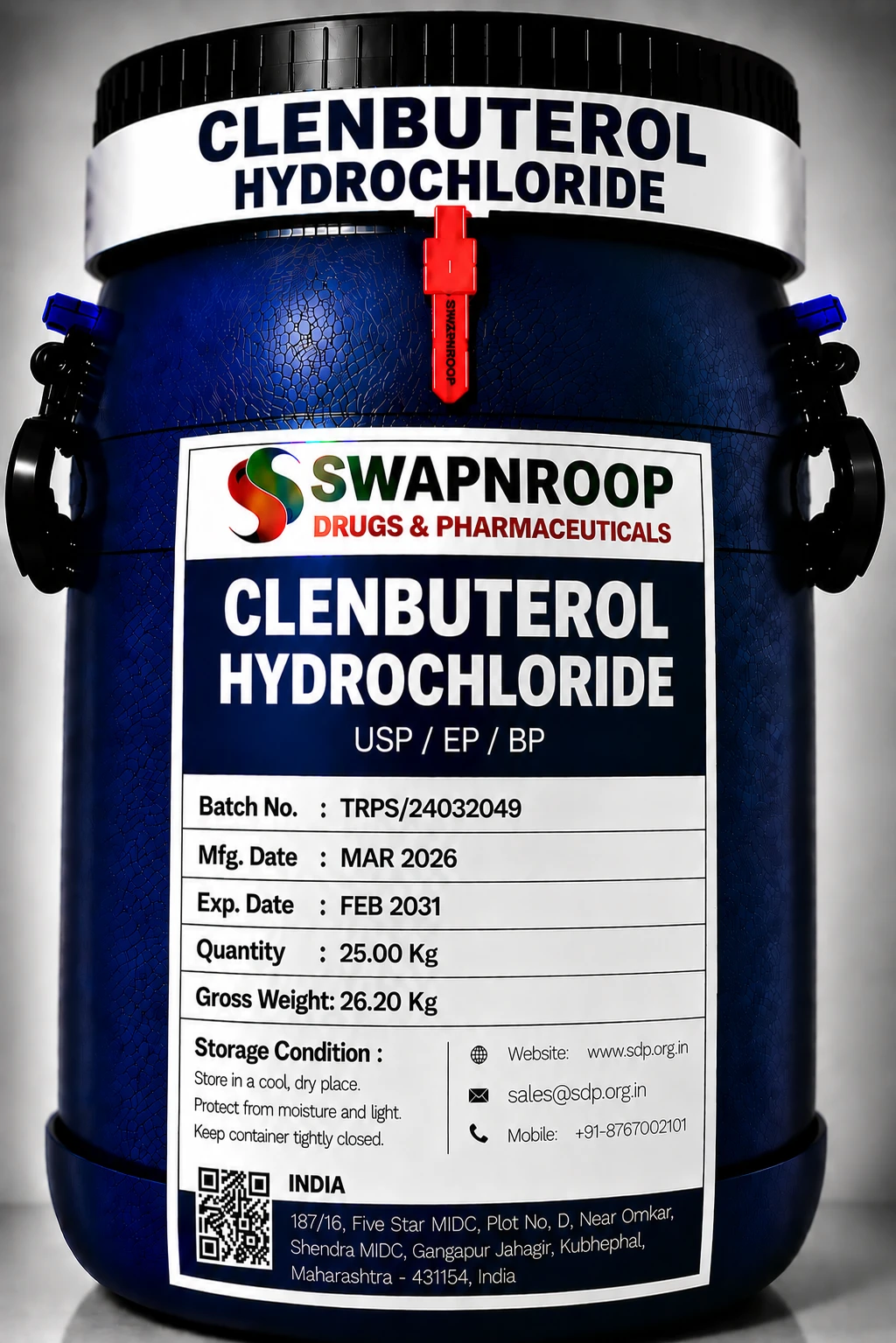 Clenbuterol Hydrochloride API Manufacturer India