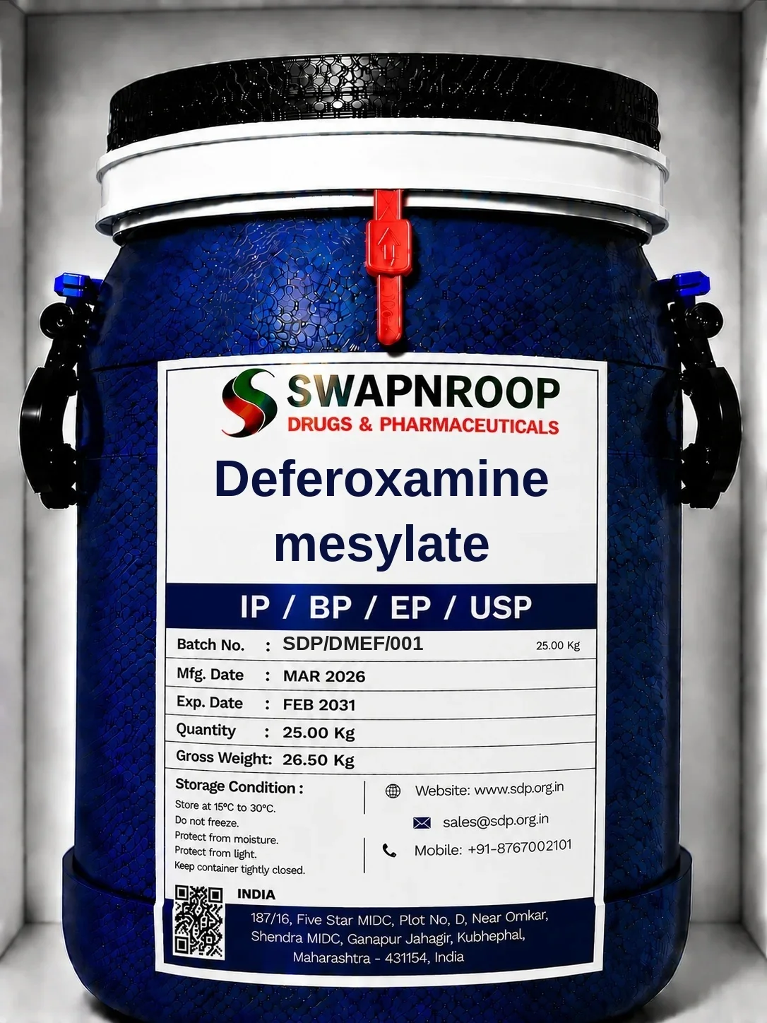 Deferoxamine Mesylate API Manufacturer India