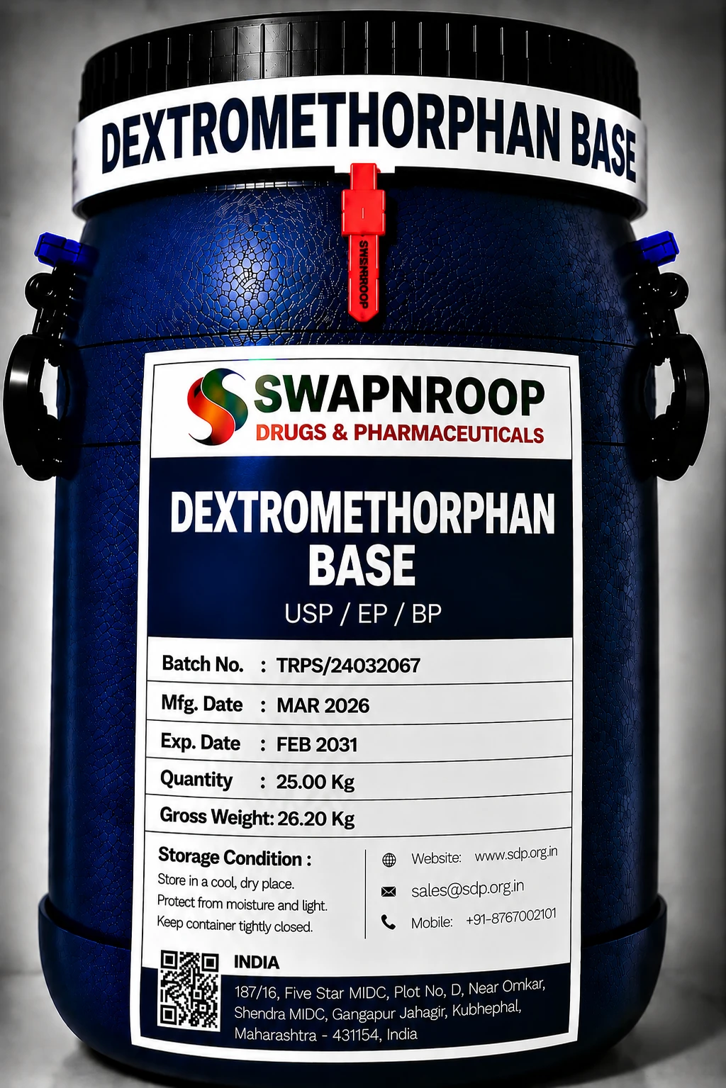 Dextromethorphan Base API Manufacturer India