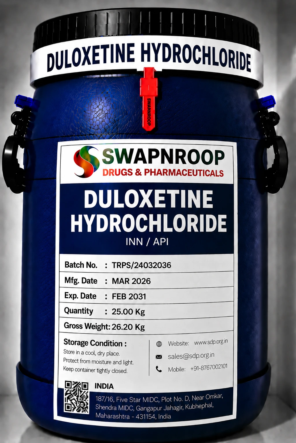 Duloxetine Hydrochloride API Manufacturer India