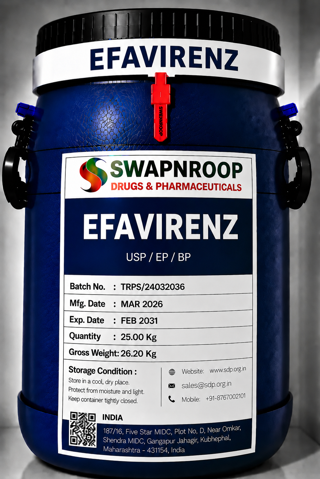 Efavirenz API Manufacturer and Bulk Supplier in Maharashtra, India – Swapnroop Pharma