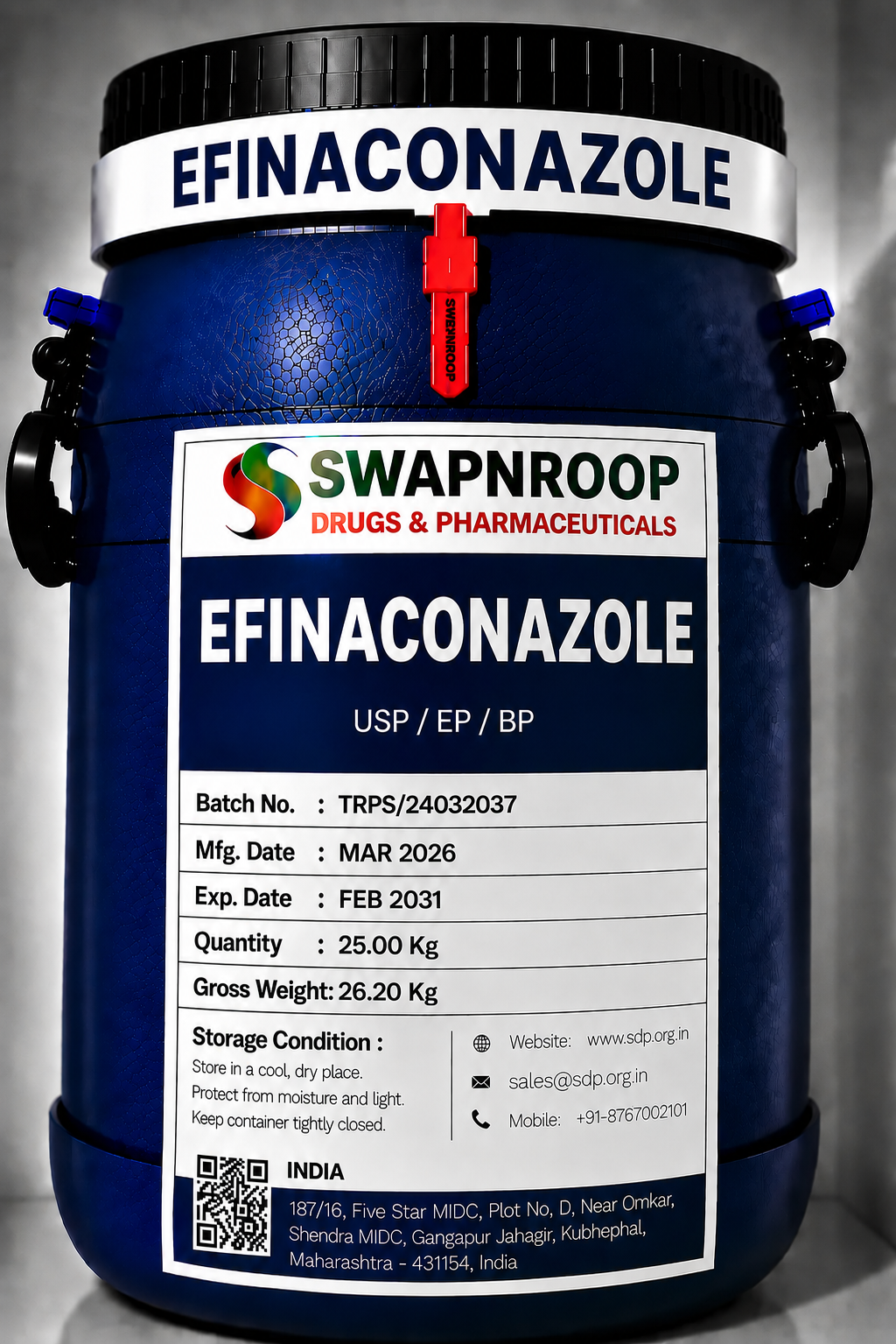 Efinaconazole API Manufacturer and Bulk Supplier in Maharashtra, India – Swapnroop Pharma
