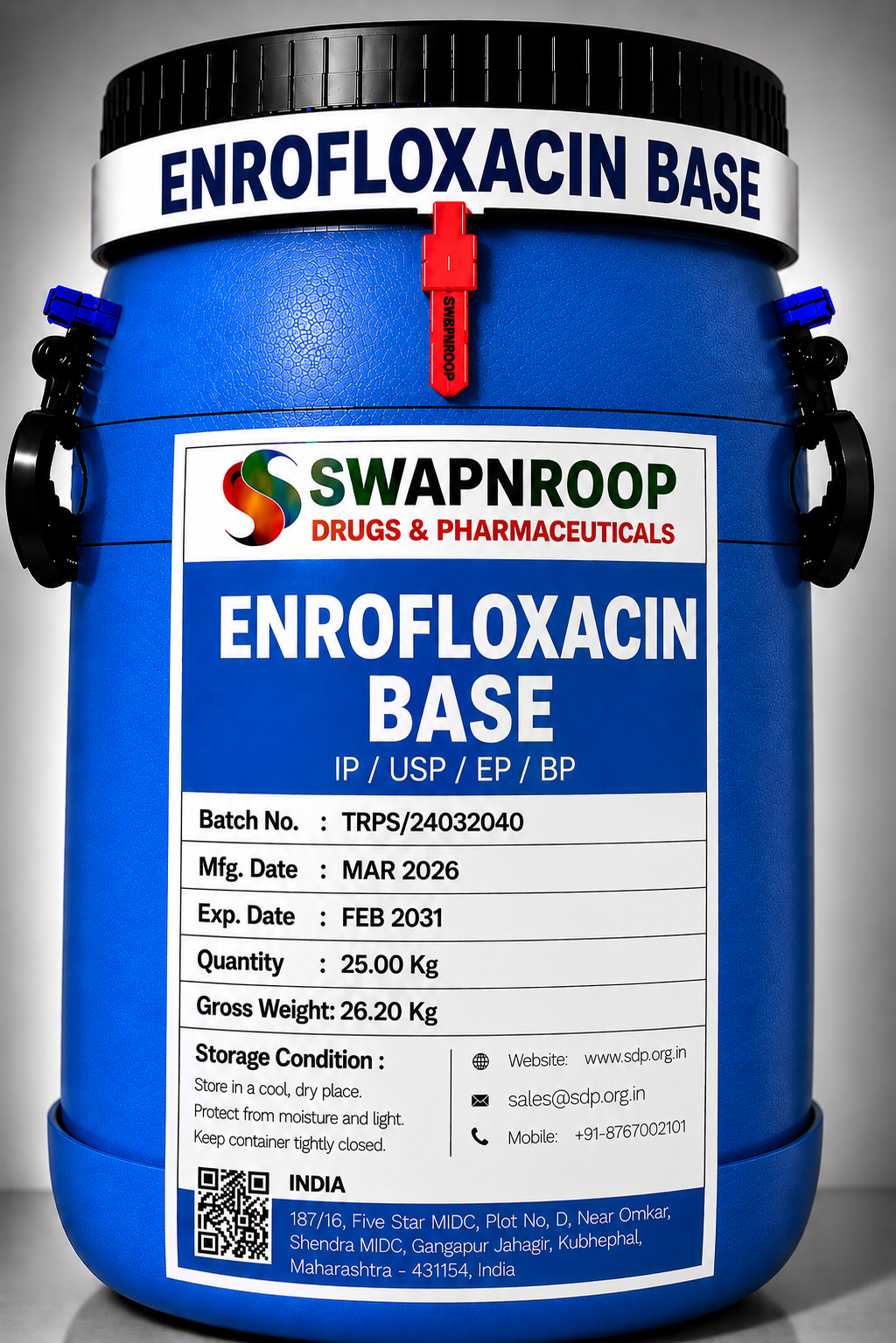 Enrofloxacin Base API Manufacturer and Bulk Supplier in Maharashtra, India – Swapnroop Pharma