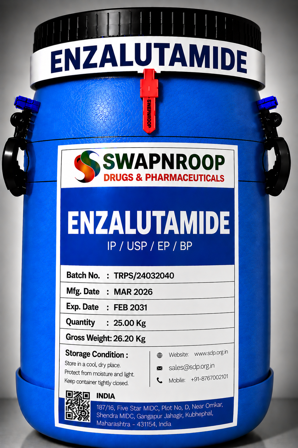 Enzalutamide API Manufacturer and Bulk Supplier in Maharashtra, India – Swapnroop Pharma