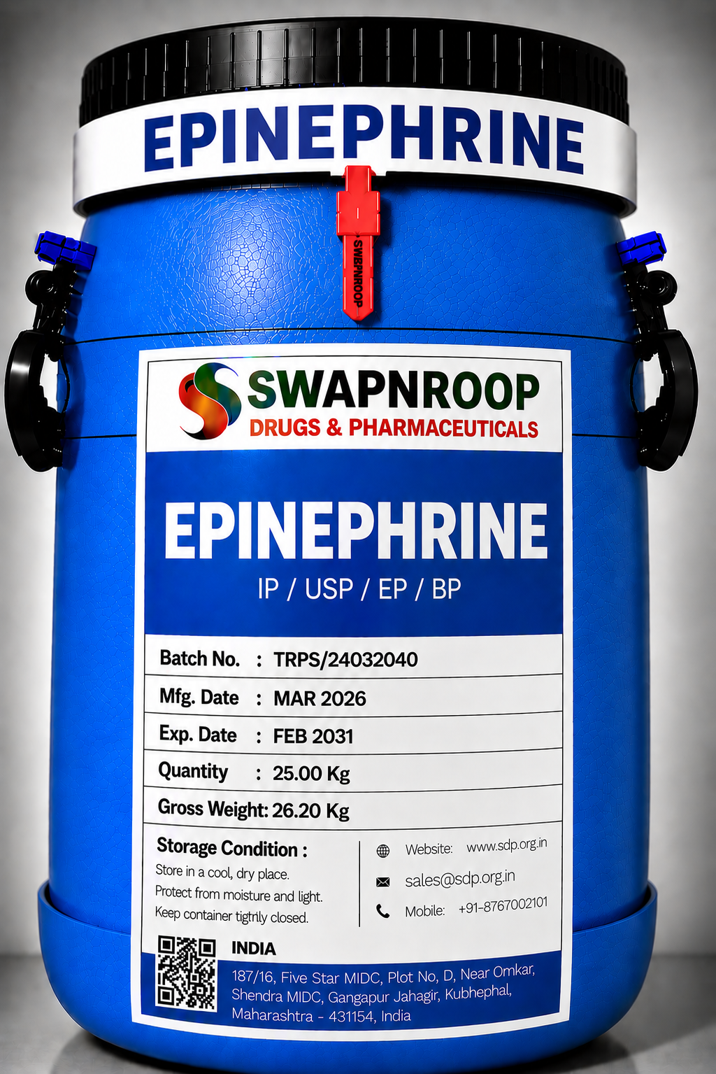 Epinephrine API Manufacturer and Bulk Supplier in Maharashtra, India – Swapnroop Pharma