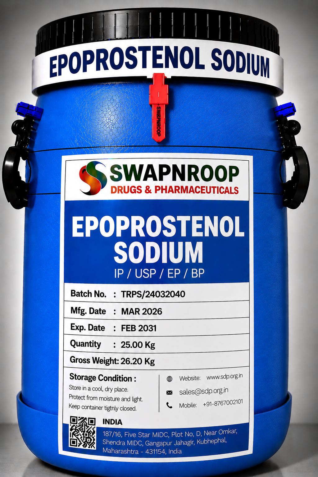Epoprostenol Sodium API Manufacturer and Bulk Supplier in Maharashtra, India – Swapnroop Pharma