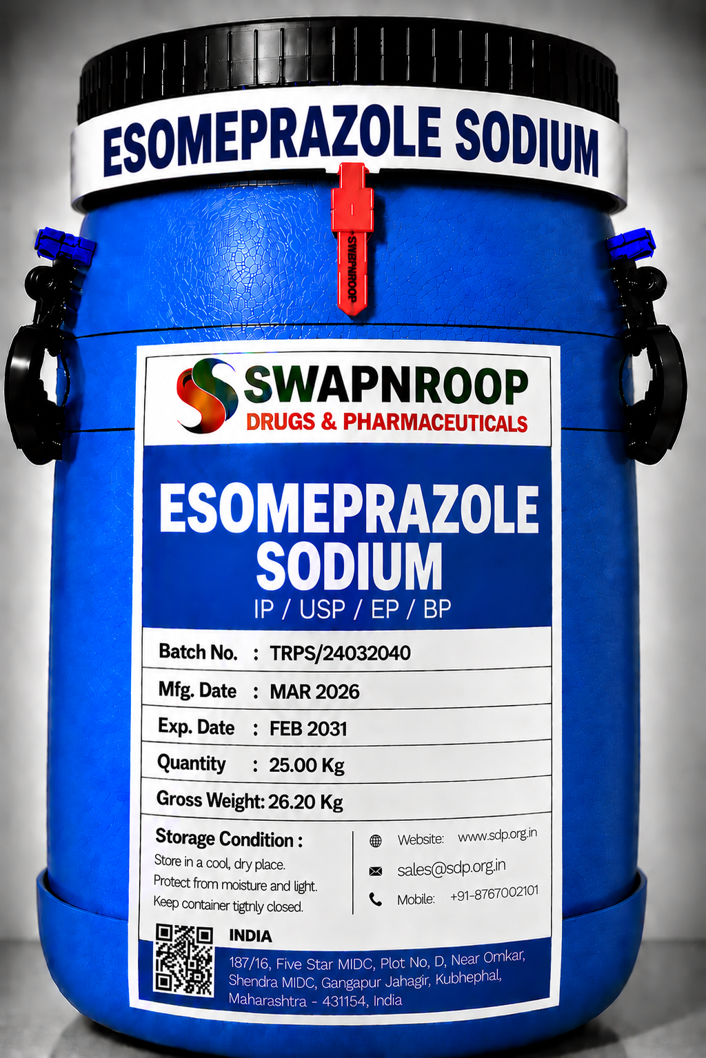 Esomeprazole Sodium API Manufacturer and Bulk Supplier in Maharashtra, India – Swapnroop Pharma