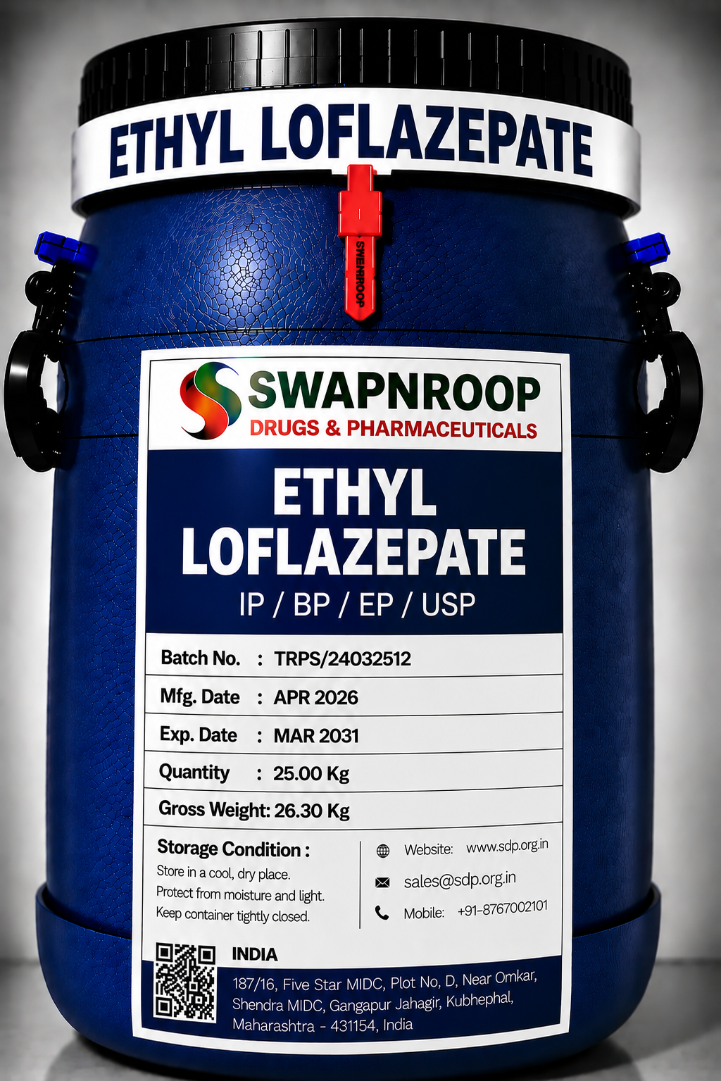Ethyl Loflazepate API Manufacturer and Bulk Supplier in Maharashtra, India – Swapnroop Pharma