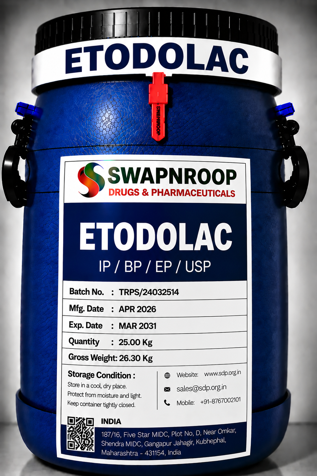 Etodolac API Manufacturer and Bulk Supplier in Maharashtra, India – Swapnroop Pharma
