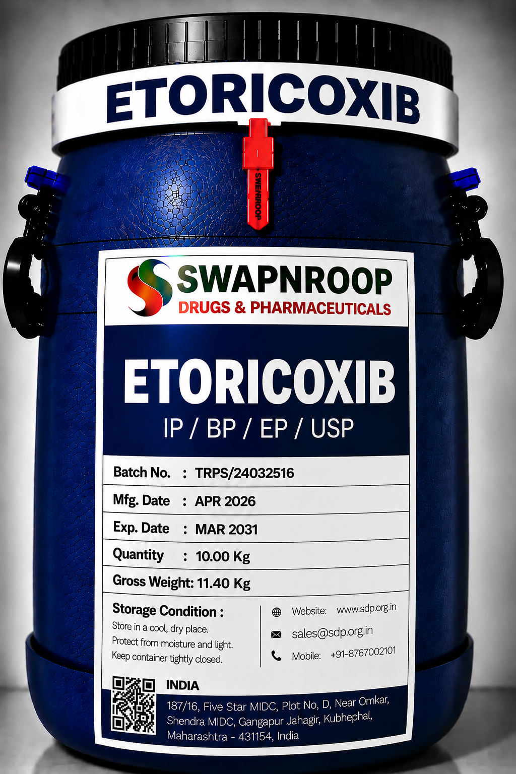 Etoricoxib API Manufacturer and Bulk Supplier in Maharashtra, India – Swapnroop Pharma