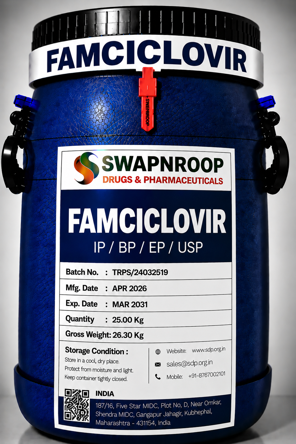 Famcyclovir  API Manufacturer and Bulk Supplier in Maharashtra, India – Swapnroop Pharma