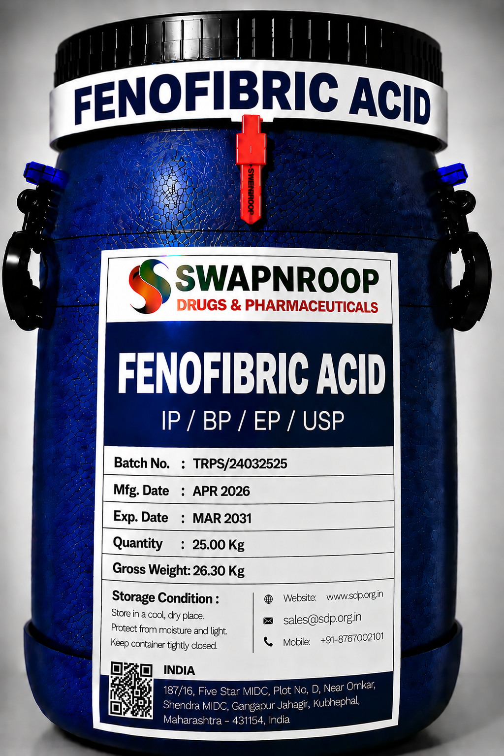 Fenofibric Acid API Manufacturer and Bulk Supplier in Maharashtra, India – Swapnroop Pharma