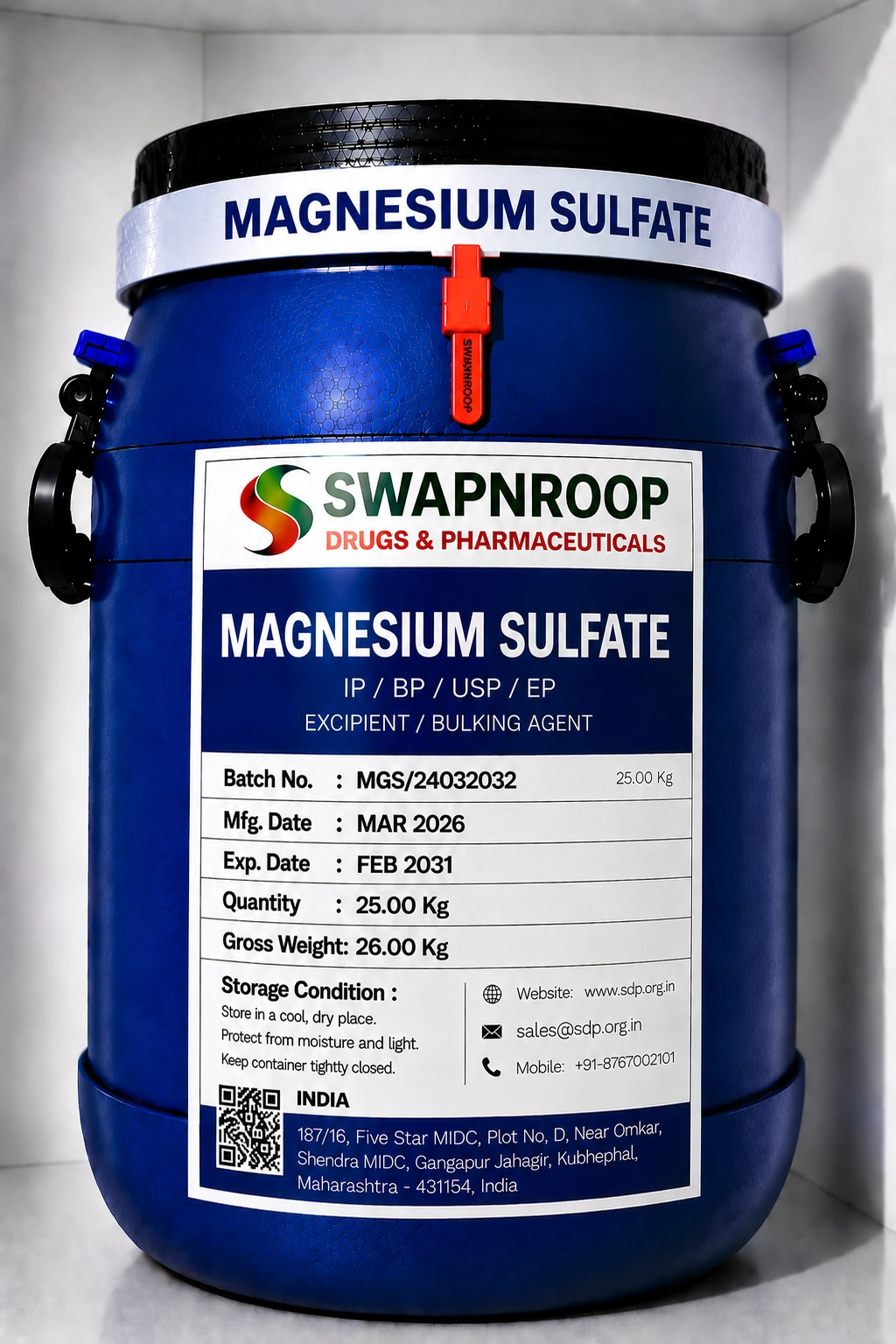 Magnesium sulfate API